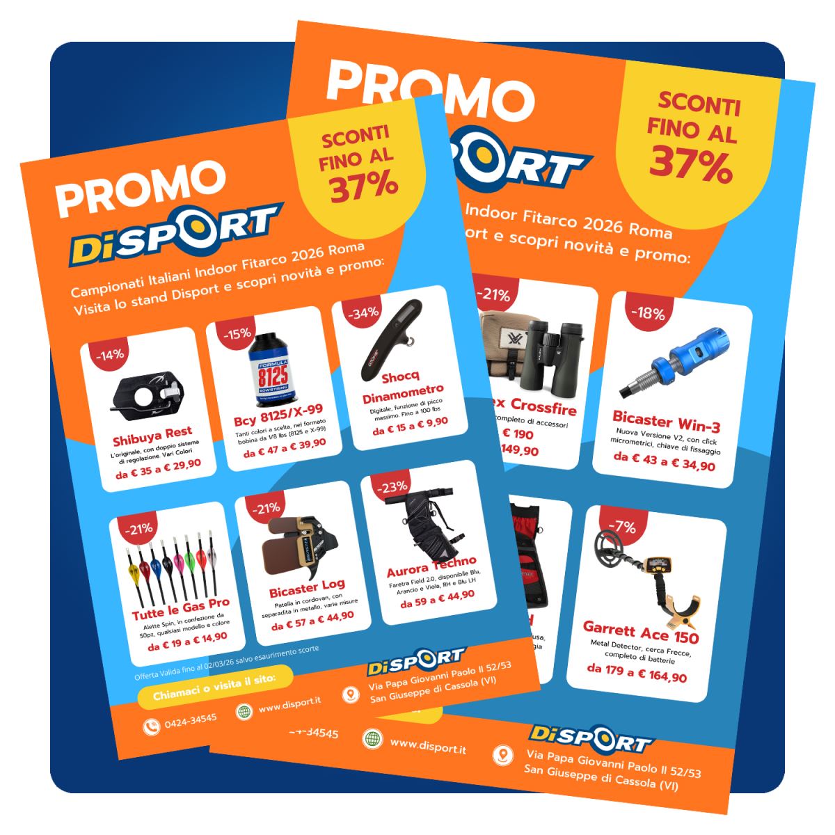 OFFERTE SPECIALI CAMPIONATI ITALIANI INDOOR ROMA