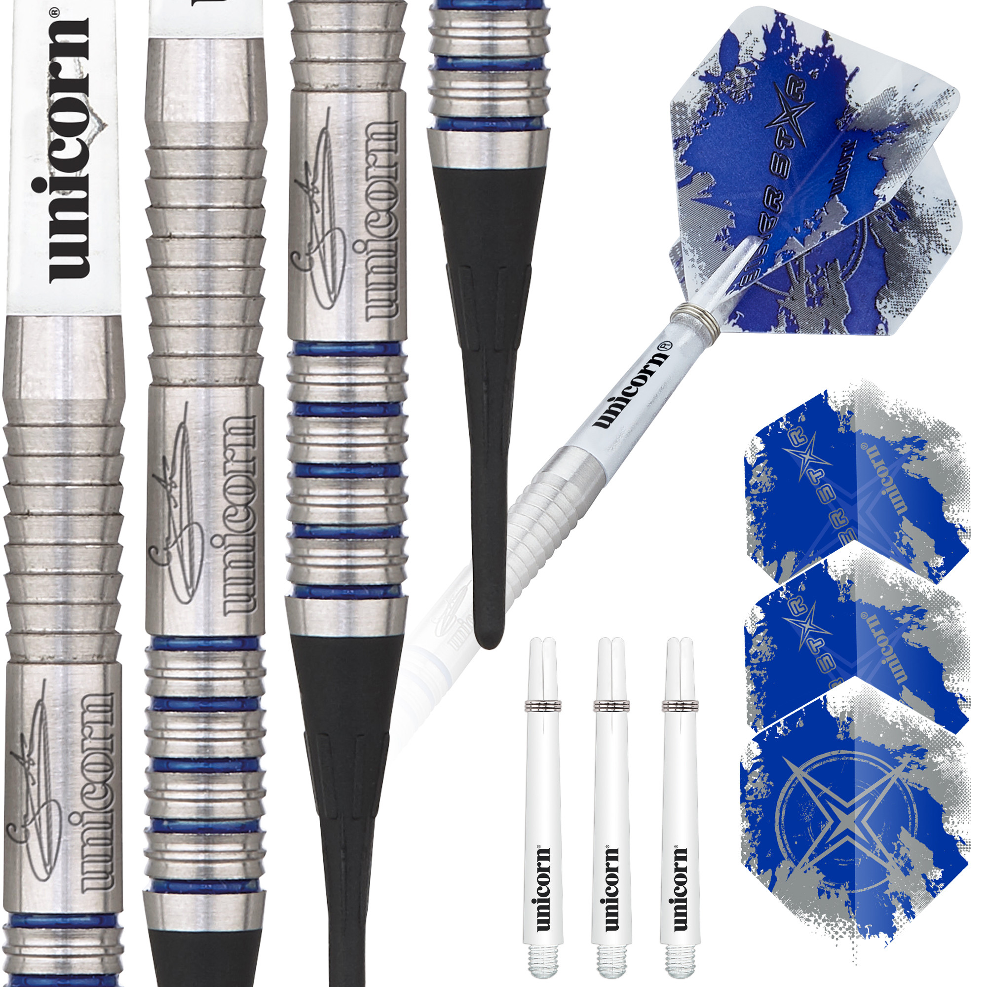 UNICORN FRECCETTE SILVER STAR S3 80% TUNGSTEN - GARY ANDERSON SOFT TIP