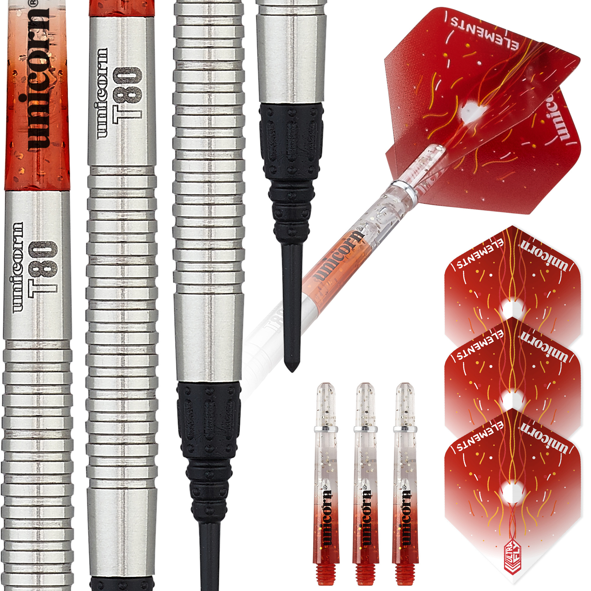 UNICORN FRECCETTE STRIKER STYLE 2 80% TUNGSTEN - SOFT TIPS